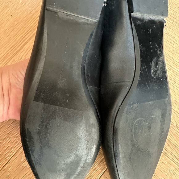 Gently Used Zara Black Studded Flats - Size 38 - Picture 5 of 5